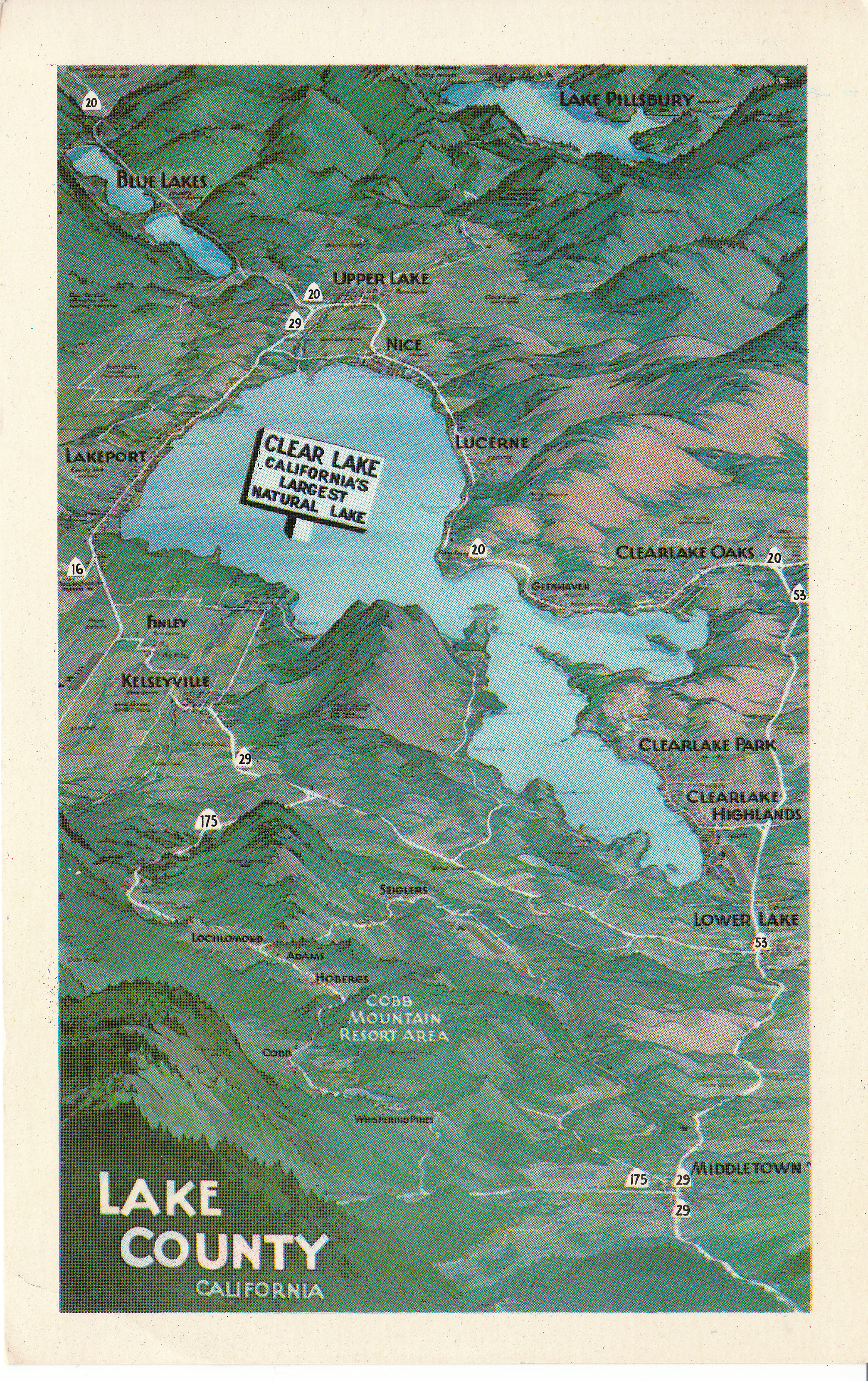 _Lake County graphic postcard Vacation Wonderland